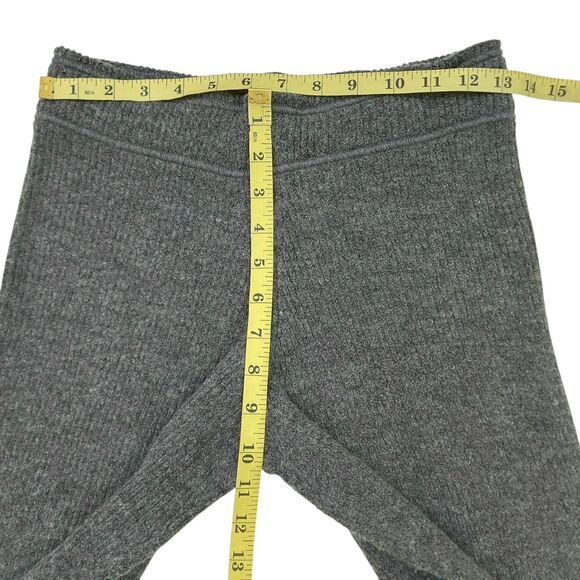 4TH Reckless Pants Womens 6 Gray Flared Ribbed Knitted Pull On Comfy Cozy Warm - Picture 10 of 12